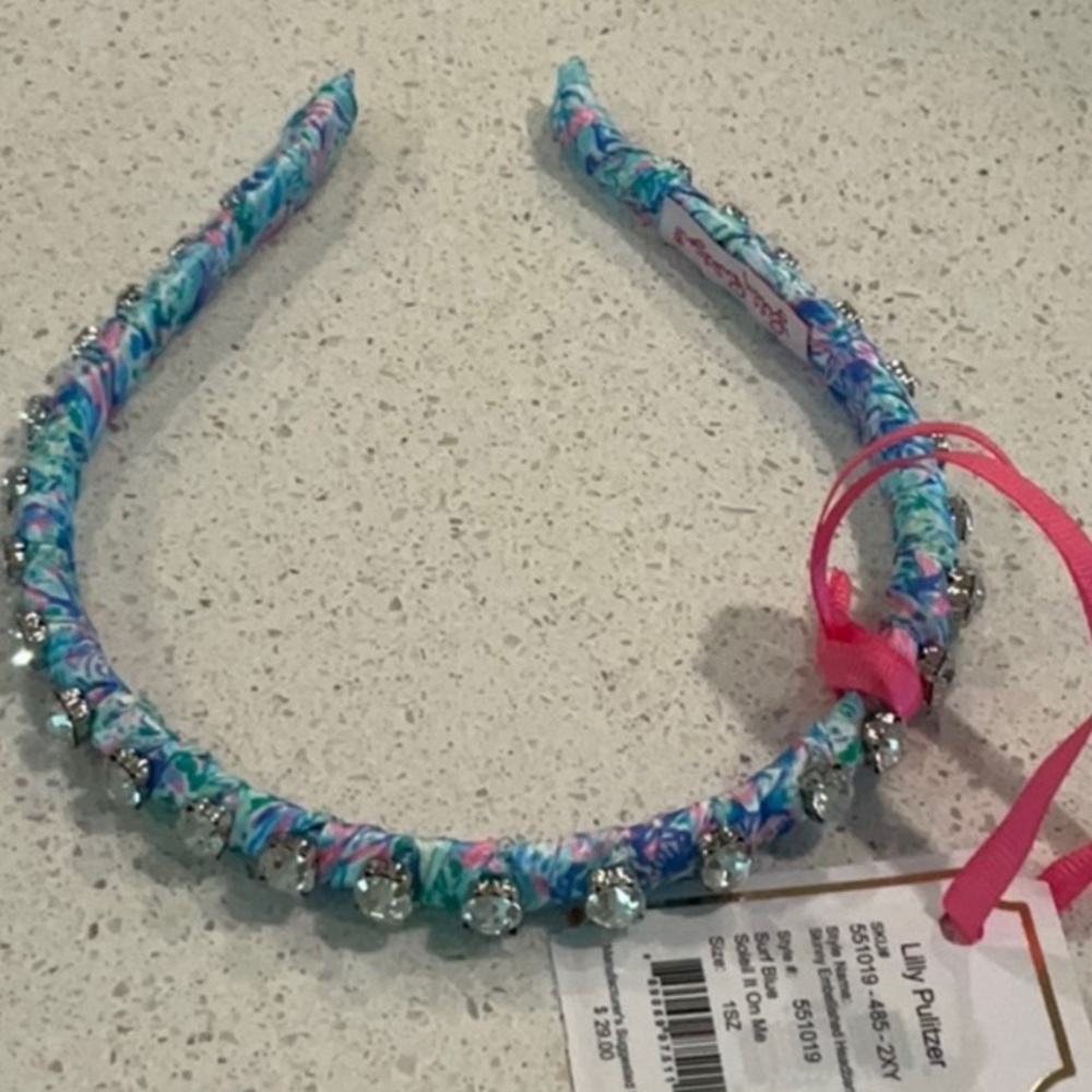 New Lilly Pulitzer embellished skinny headband